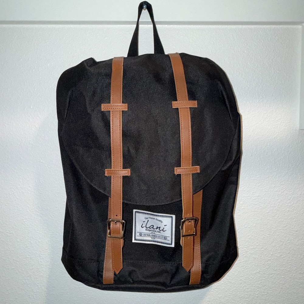 Ilani Casino Ridgefield WA Backpack Black Brown Strap Travel School Bag